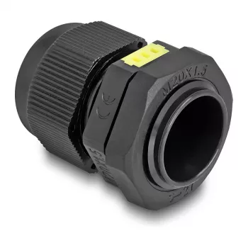DeLOCK kabeļu blīvslēgs M20 ar ventilāciju IP68 putekļu un ūdens necaurlaidīgs, melns, 2 gabali