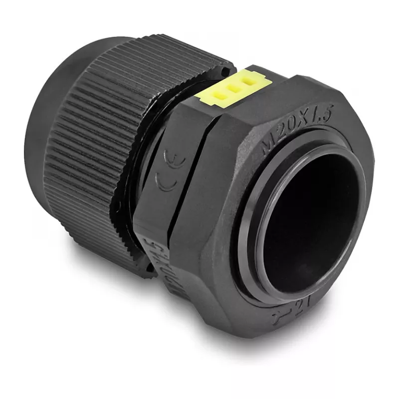 DeLOCK kabeļu blīvslēgs M20 ar ventilāciju IP68 putekļu un ūdens necaurlaidīgs, melns, 2 gabali