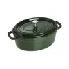 Staub La Cocotte 33 cm ovāls čuguna katls, bazilika zaļš