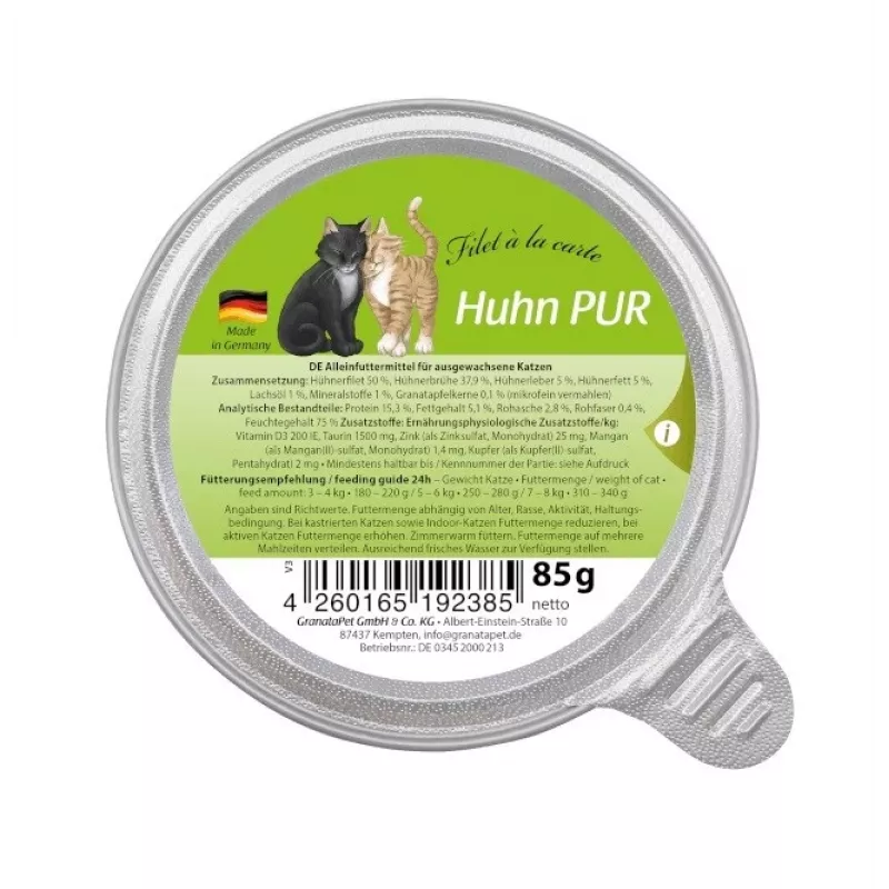 GRANATAPET Filet á la carte Chicken - mitrā kaķu barība - 85g