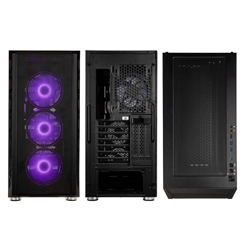 PC korpuss Kolink Citadel Mesh ATX ARGB Midi-Tower – melns, ATX mid-tower formas faktors