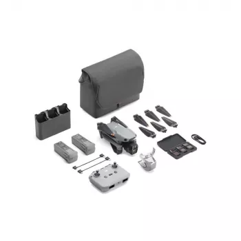 Quadcopter DJI Air 3s — 4 rotoru drons, 50 MP kamera, 3840×2160 video, 27 m/s, 32 000 m diapazons, 4276 mAh baterija, 42 GB iekšējā atmiņa, Pelēks