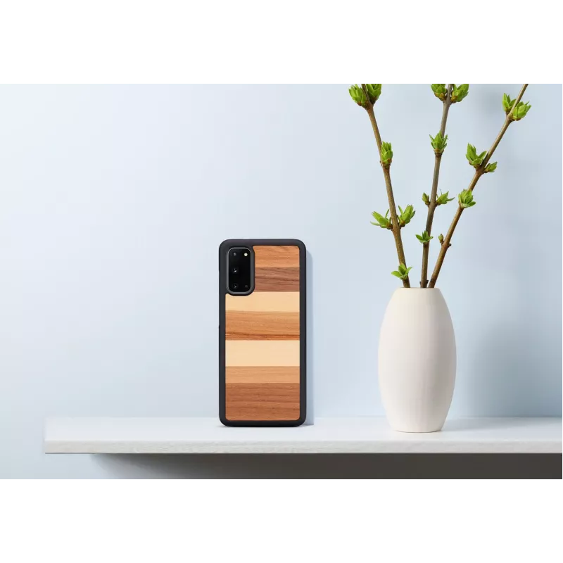 Telefona maciņš man and wood Galaxy S20 melns — aizsargājošs aizmugures vāciņš Samsung Galaxy S20