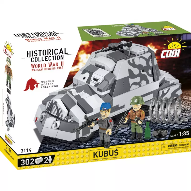 COBI 3114 Historical Collection improvizētais bruņuauto Kubus, Varšavas sacelšanās, 302 detaļas