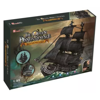 PUZZLE 3D Liels pirātu kuģu komplekts Queen Revenge