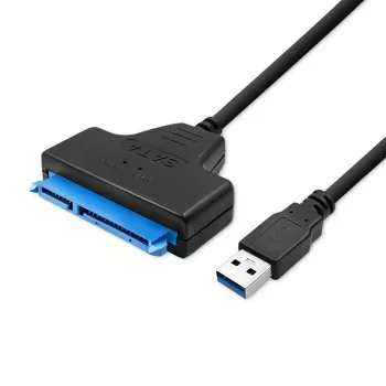 Adapter QOLTEC 51855 — ārējais M.2 NVMe/NGFF uz USB 3.0 adapteris, 10 Gb/s, 2,5 collu/M.2 diskdziņiem, melns