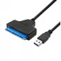 Adapter QOLTEC 51855 — ārējais M.2 NVMe/NGFF uz USB 3.0 adapteris, 10 Gb/s, 2,5 collu/M.2 diskdziņiem, melns
