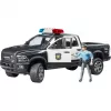 Rotaļu policijas pikaps BRUDER RAM 2500 Police 02505 – mēroga modelis, spēļu auto