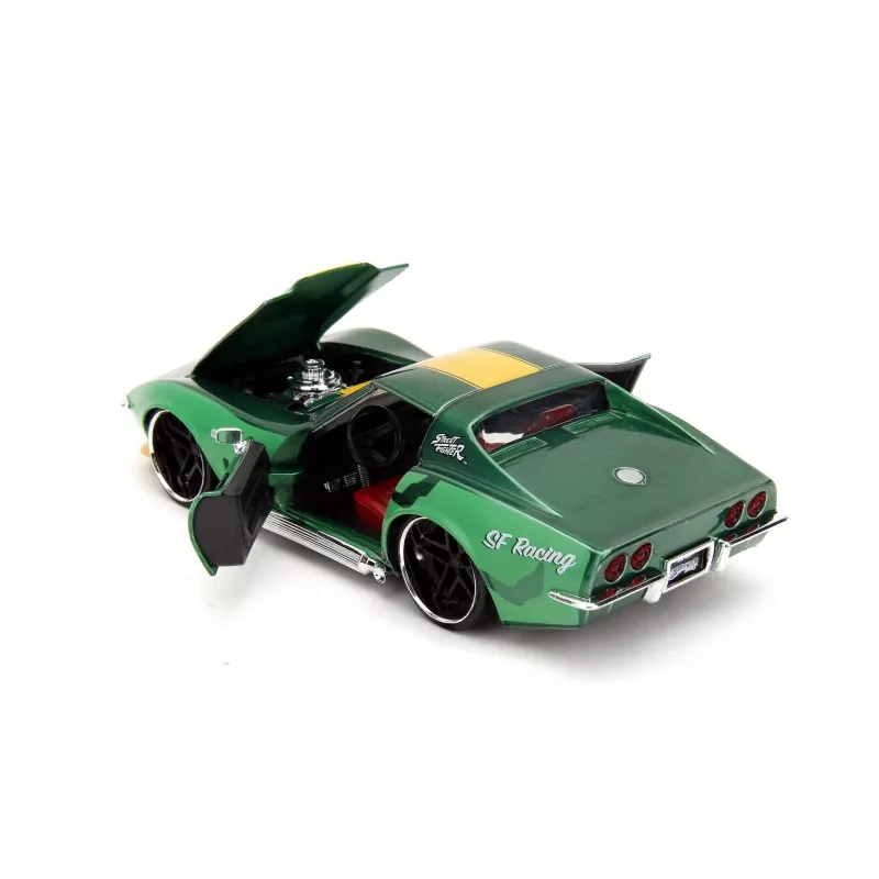 Auto Jada Toys Street Fighter 1969 Chevrolet 1:24 metāliska zaļa