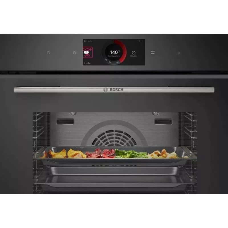 Bosch Serie 8 HBG7722B1 cepeškrāsns 71 l 3600 W melna