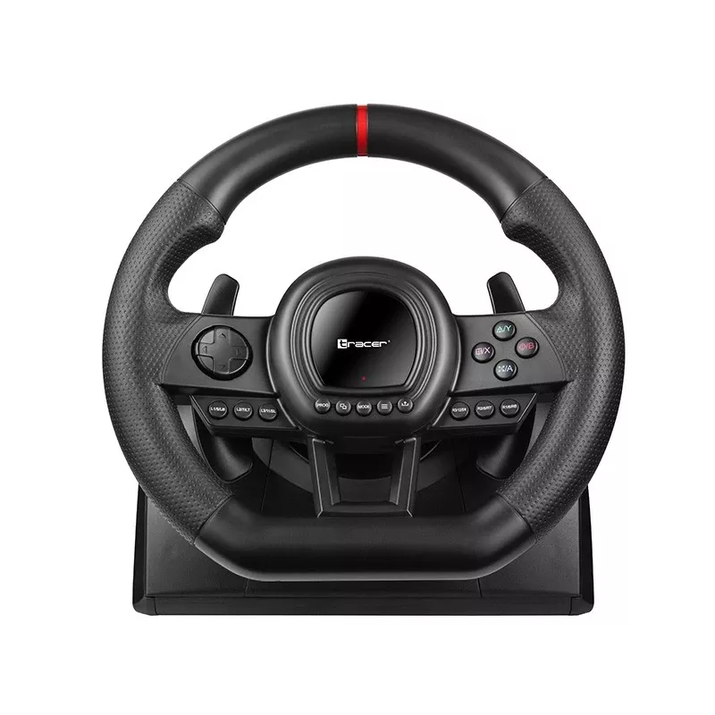Manuālā pārnesumkārbas pārslēdzējs TRACER TRAJOY47345 — vadu 6-in-1 simracing kontrolieris, 1,8 m kabelis, melns, ergonomisks neslīdošs satvēriens, 270° rotācija