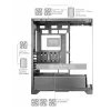 TACENS Mars Gaming MCPRISMA Midi Tower datora korpuss, melns, rūdītais stikls, atbalsta ATX/Micro-ATX/Mini-ITX, 2x3,5 collu + 2x2,5 collu nodalījumi