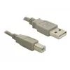 USB kabelis DeLOCK 82216 USB 2.0 3m USB A USB B Pelēks