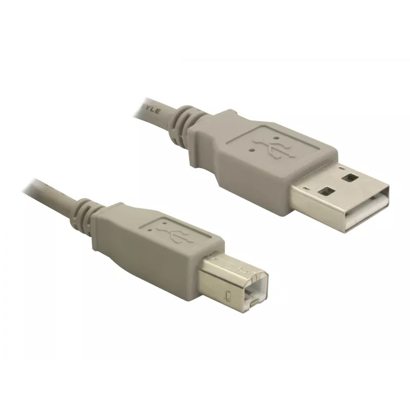 USB kabelis DeLOCK 82216 USB 2.0 3m USB A USB B Pelēks