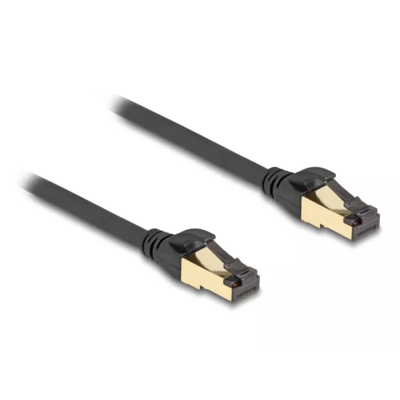 Tīkla kabelis DeLOCK RJ45 Cat.6A vīriešu-uz-vīriešu S/FTP 0.3m melns