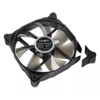 NoiseBlocker Multiframe M12-P 120 mm datora korpusa ventilators, 2000 RPM, 133 m³/h, 4,5 V, melns