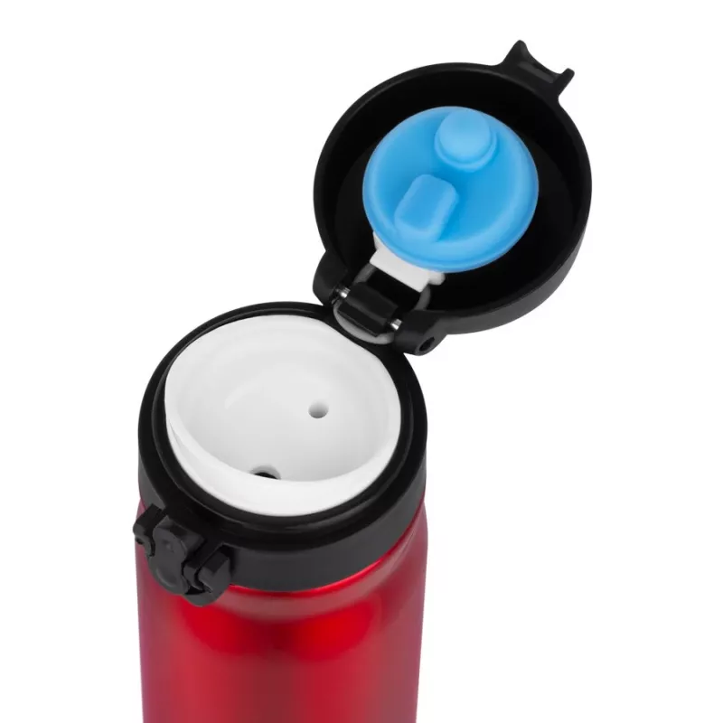Termosa pudele NOVEEN TB825 400 ml — izolēts nerūsējošā tērauda dzērienu trauks, sarkans