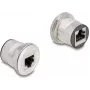 DeLOCK 88190 kontaktligzda 2 x RJ-45 melna sudrabota