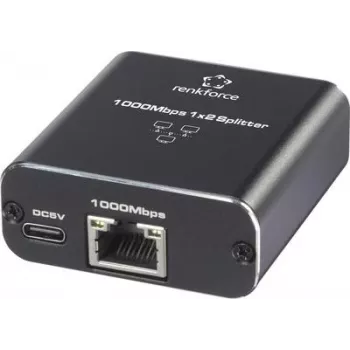 Renkforce RF-GES-200 tīkla slēdzis RJ45 2 portu USB barošanas bloks (RF-6739678)