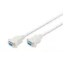 Assmann Zero-Modem savienojuma kabelis. D-Sub9 F/F. 1,8 m. snap-hoods. bēšs (AK-610100-018-E)