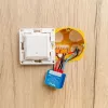 Viedais relejs Shelly Qubino Wave 1 Mini bezvadu 110–240V, 8A AC / 5A DC, 868,4 MHz, iekštelpām, zils