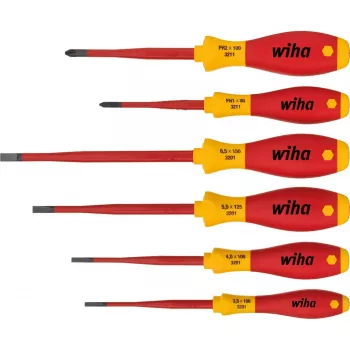 Wiha Schraubendreher-Set SoftFinish electric plānsFix, 6-teilig
