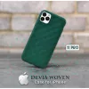 Aizsargājošs mīksts maciņš Devia Woven2 iPhone 11 Pro Max, zaļš