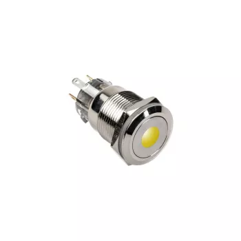 DimasTech vandāļizturīga spiedpoga 19 mm Silverline Dot RGB PD210