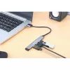 Manhattan USB-A 4-portu centrmezgls, 4x USB-A porti (1x 5 Gbps USB 3.2 Gen1 aka USB 3.0, 3 x 480 Mbps USB 2.0), ar USB barošanu (nav nepieciešams ārējais barošanas avots), alumīnijs
