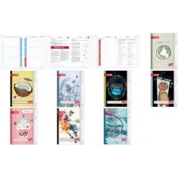 Piezīmju grāmatiņa ROTH Coconut Pool A5 līnijās — 104 loksnes, A5 izmērs, līniju lapas