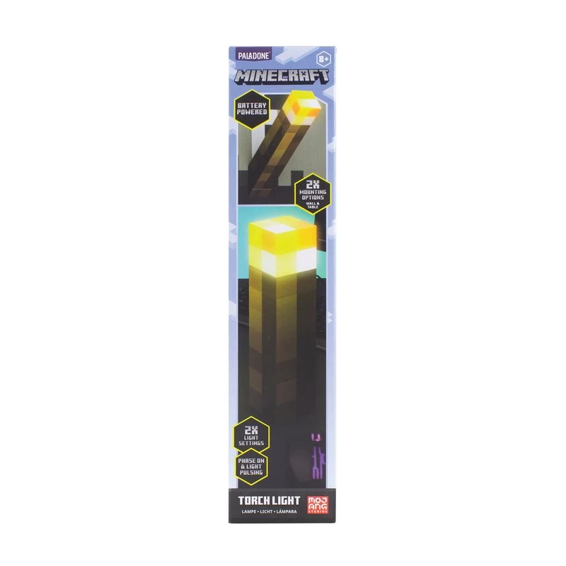 Galda lampa Paladone Torch Light PP9202MCFV3 Minecraft dizaina, ar baterijām darbināma