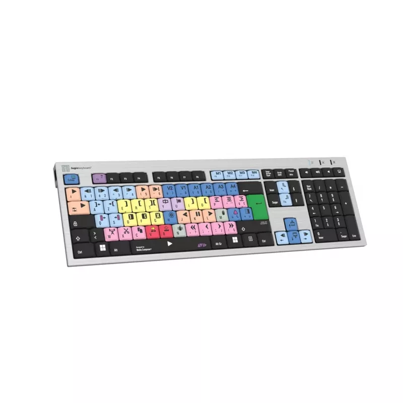 Logickeyboard LKB-MCOM4-AJPU-FR tastatūra USB AZERTY franču sudraba (LKB-MCOM4-AJPU-FR)