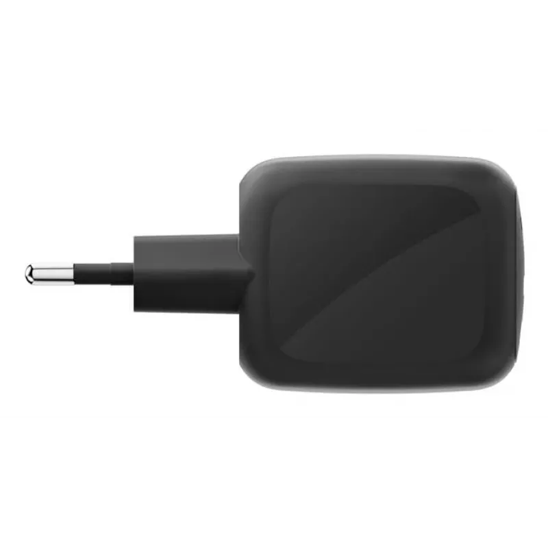 AC iekštelpu ātrais lādētājs Belkin WCH020kqBK, 2× USB-C, universāla savietojamība, strāvas aizsardzība, melns
