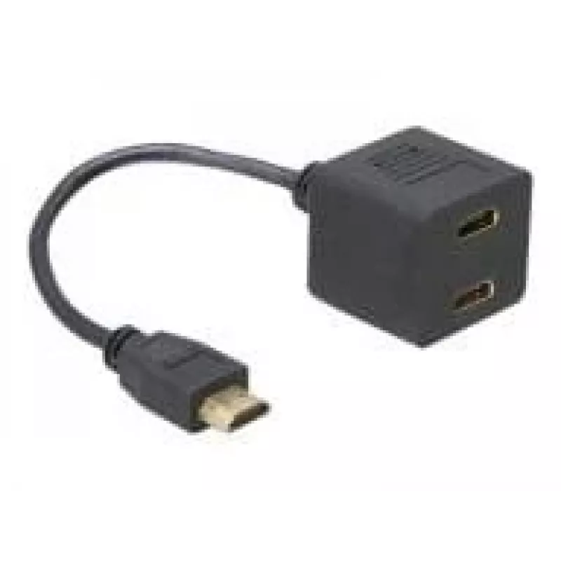 HDMI Adapteris DeLOCK 65056 0,2 m vīrišķais uz 2x sievišķo