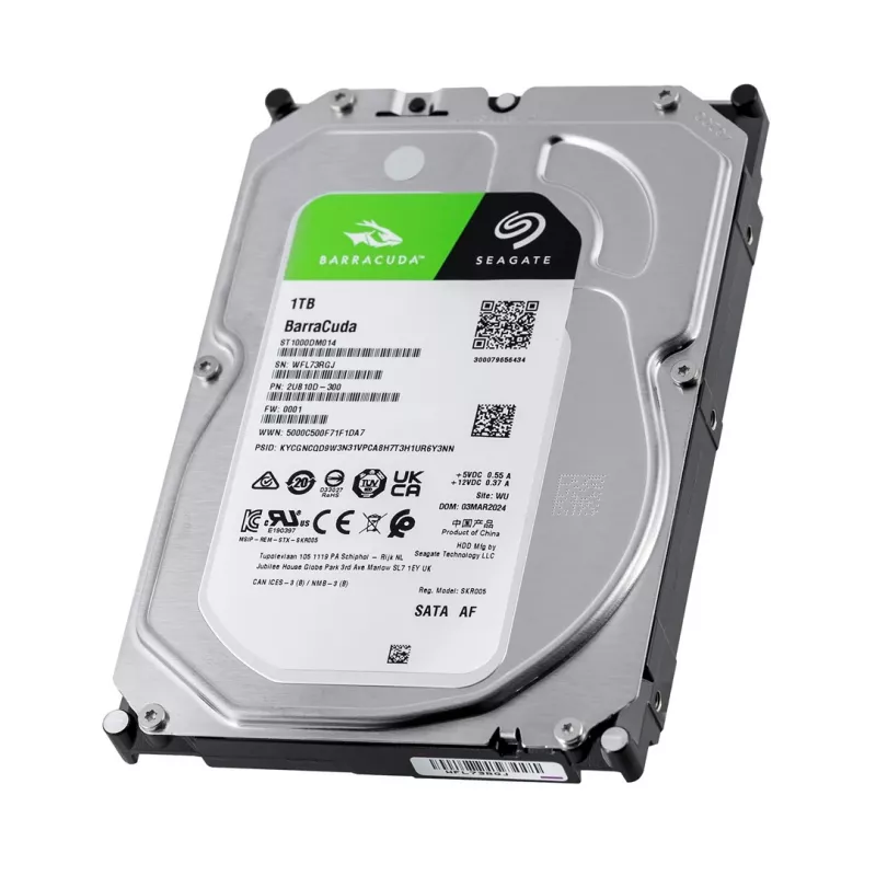 Seagate Barracuda ST1000DM014 iekšējais cietais disks 1 TB 7200 RPM 256 MB 3.5 collu Serial ATA III