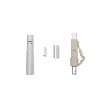 Qoltec 54450 optisko šķiedru savienotājs LC Multi-mode Bēšs Sudraba krāsā