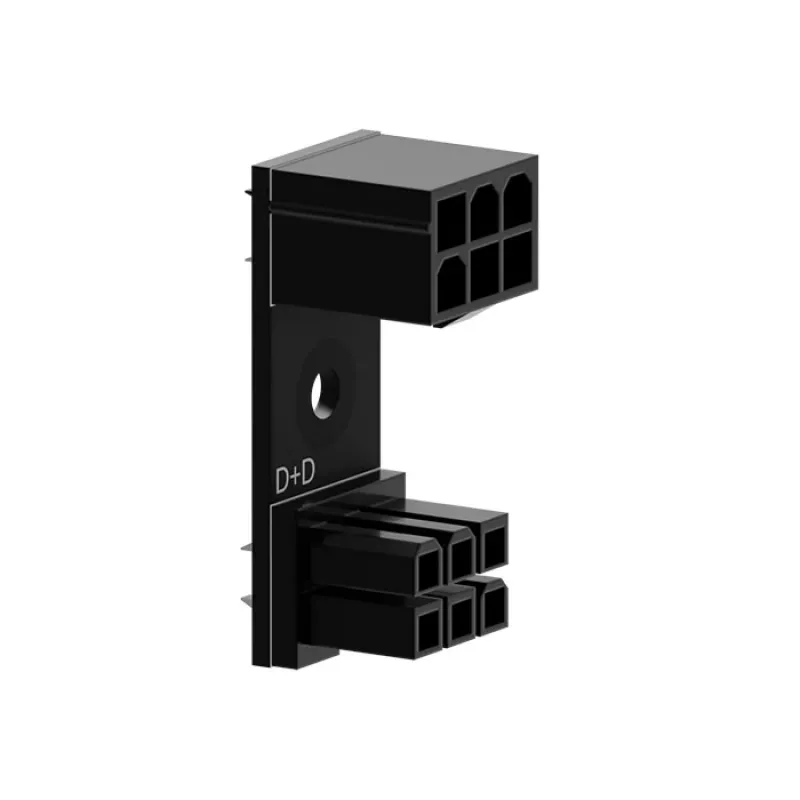 6‑Pin PCIe 180° adapteris D+D Singularity SC‑A‑PCIE6‑DD GPU/PCIe barošanas pieslēgumam