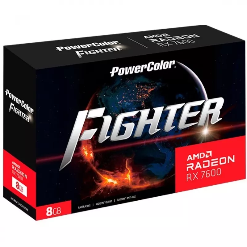 PowerColor Fighter Radeon RX 7600 8GB GDDR6 grafikas karte