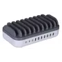 Manhattan Charging Station, 10x Ports: 3x USB-C (up to 18W PD) and 7x USB-A (up to 12W), 120W Total Output, balta/pelēka, Three Year Warranty