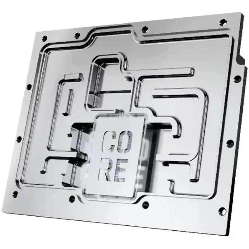 Grafikas kartes aizmugures plāksne Alphacool Core RX 9070 XT Aorus Elite — caurspīdīgs hroma apdare