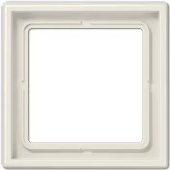 Sienas slēdža plāksne JUNG LS 981 W Ivory — bezskrūvju duroplasta pārsegs, 81×81 mm