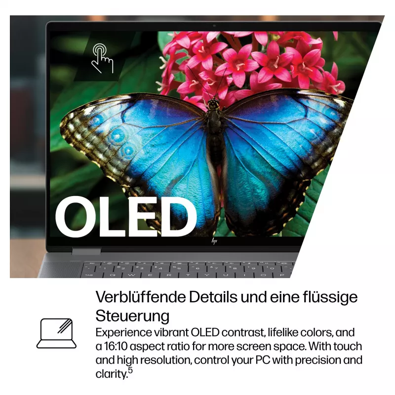 HP OmniBook BZ8L0EA 16 piezīmjdators - 5 GHz 40,6 cm - 1 TB SSD - 32 GB RAM - skārienekrāns - Windows 11 Home (BZ8L0EA#ABD)