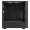 PC korpuss SAVIO Noctis Flow — Cube Mini‑ITX/Micro‑ATX/ATX, 3x120mm priekšā, 1x120mm aizmugurē, 2x3.5 collu + 3x2.5 collu sloti, rūdīts stikls