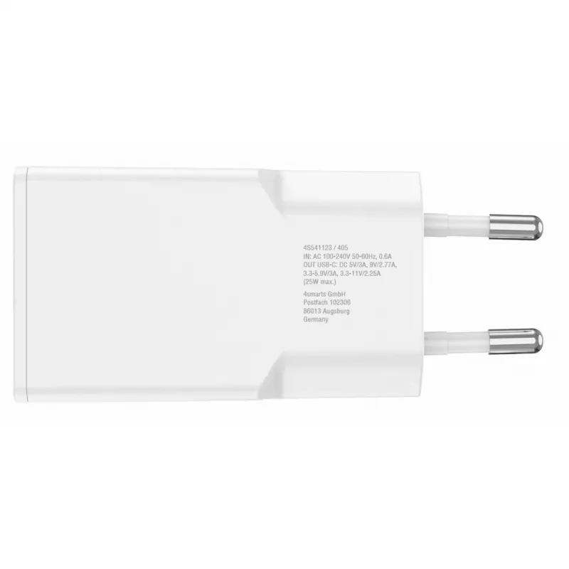 Lādētājs 4smarts 541123 indoor AC ātrā uzlāde viedtālrunim planšetdatoram balts