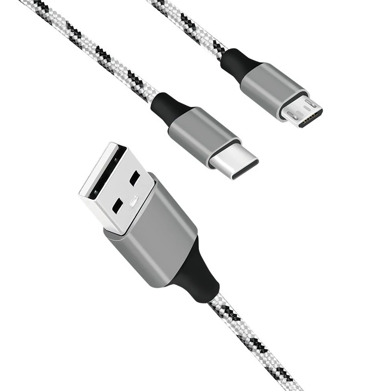 LogiLink CU0202 USB kabelis USB 2.0 1,2 m USB A USB C/Micro-USB A pelēks