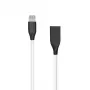 Silikona kabelis USB–Lightning, 2 m (balts)