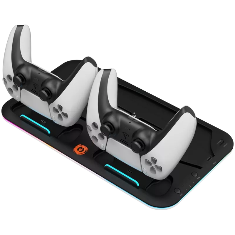 Dzesēšanas statīvs CANYON CS-5 RGB priekš PS5 ar uzlādes funkciju, modelis CND-CSPS5B