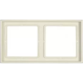 JUNG LS 982 W Pārsega rāmis 2-vietīgs Ziloņkaula krāsā Bezskrūvju Duroplast 81x152 mm