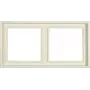 JUNG LS 982 W Pārsega rāmis 2-vietīgs Ziloņkaula krāsā Bezskrūvju Duroplast 81x152 mm