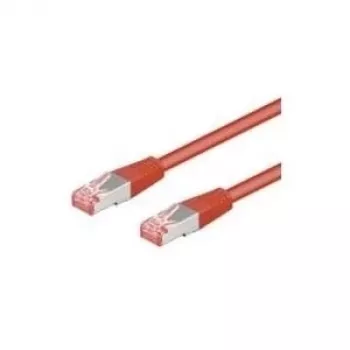 Wentronic Goobay CAT 6 komutācijas kabelis, S/FTP (PiMF), sarkans, 0,5 m - LSZH bezhalogēna, vara (68277)